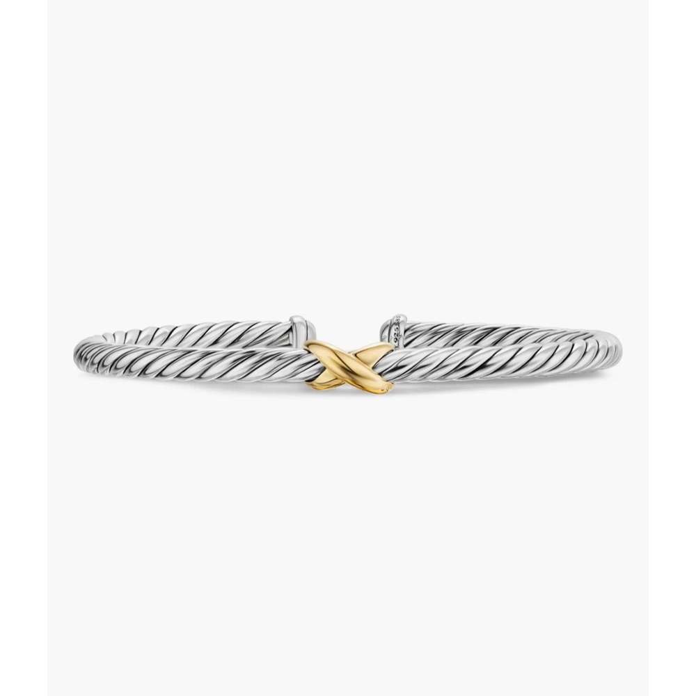 David Yurman Elegant Silver and 18K Gold Women's Bracelet(Like New)